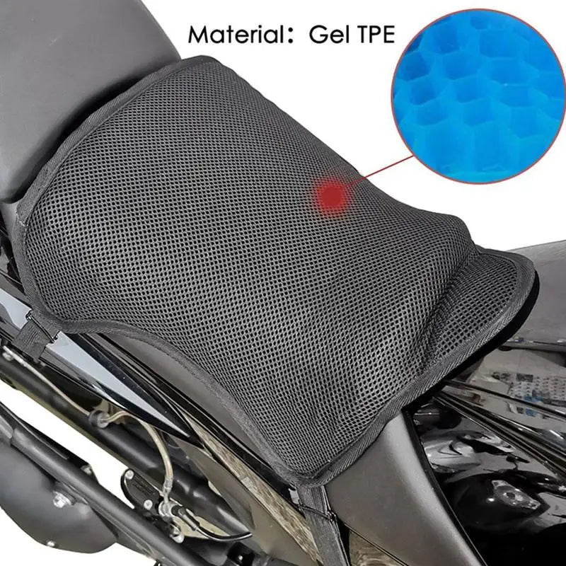 3D Seat Motorcycle Seat Cushion Anti Slip Motorbike Comfort Sunscreen Gel Seat Cushion Motorcycle Accessories
