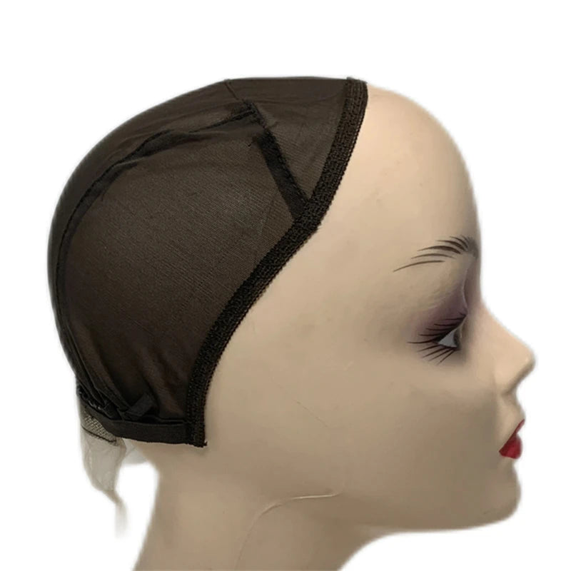 1PC 13X4 Wig Cap Without Front Lace for Making Wigs with Adjustable Straps 3 color Beige/Brown/Black