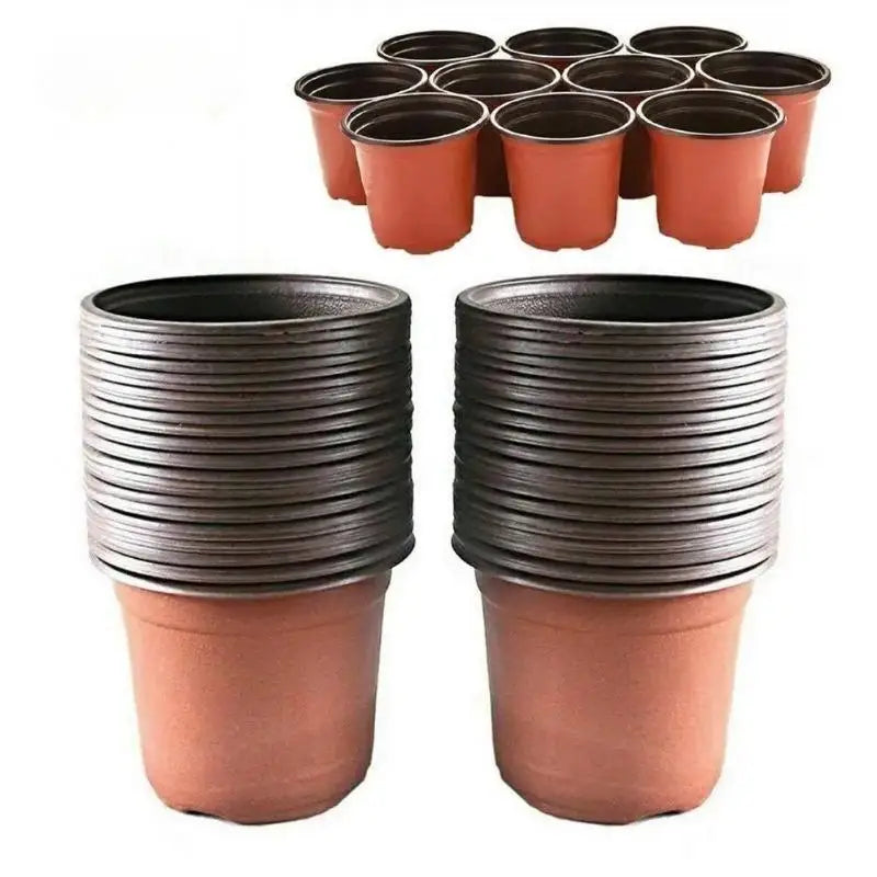 20pcs 110mm Grow Box Vegetable Seedling Growing Pot Fall Resistant Tray for Home Garden Plant Pot Nursery Flower Pots