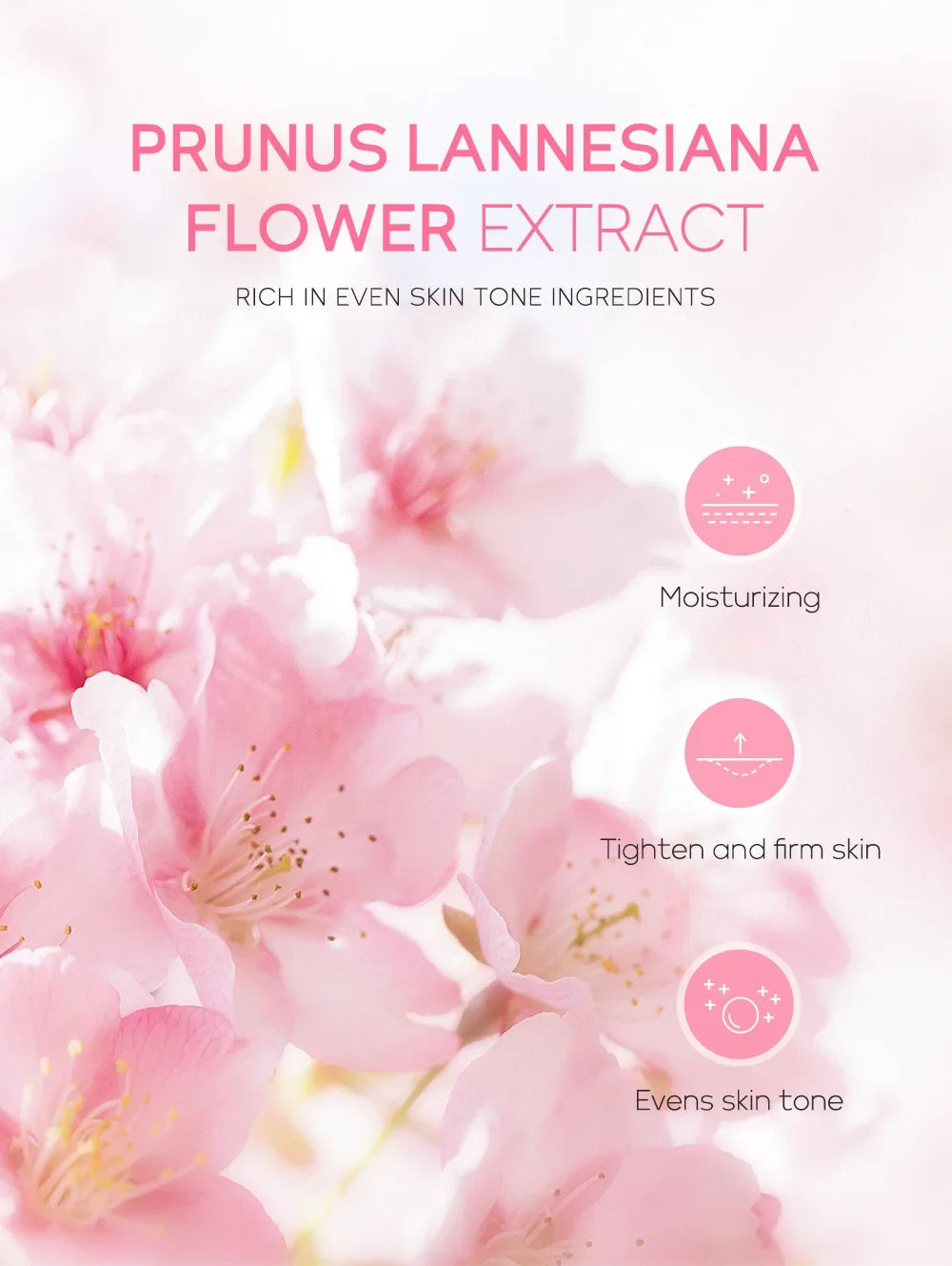 LAIKOU Cherry Blossom Skin Care Set 3-piece Essence Eye Cream Face Cream Skin Care Product Facial Products Kit Skincare Sets