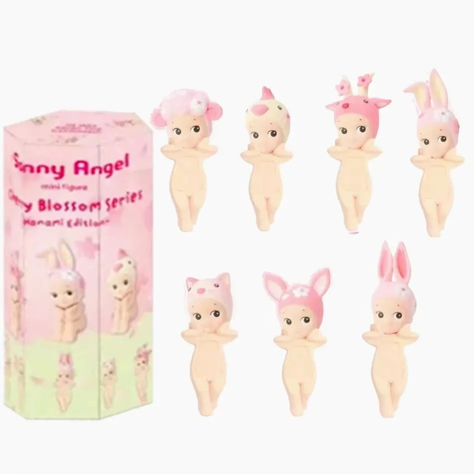 Angel Cherry Blossom Series Pink Erect Blind Box Mystery Box Mini Figure Dolls Car Phone Decoration Model Festival Gifts