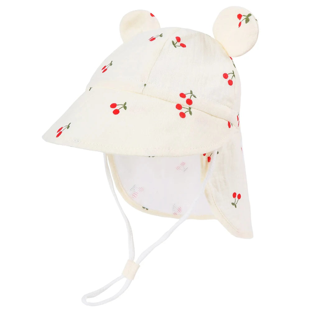 New Panama Autumn Baby Bucket Hat for Boys Girls Cartoon Breathable Mesh Children's Beach Shawl Sun Hat Kids UV Protection Cap