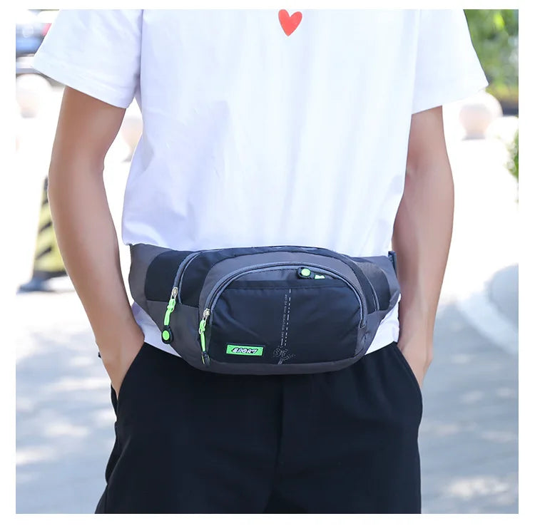 Travel Waist Bag Zipper Outdoor Sports Shoulder Bag Men's and Women's Waterproof Fashion Large-capacity Adjustable