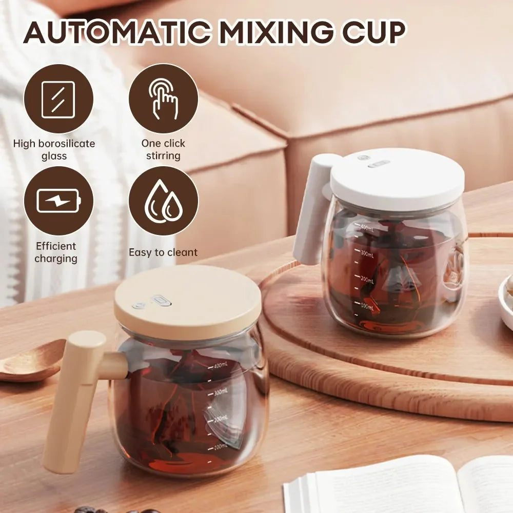 400ML Self Stirring Mug 7000RPM Electric High Speed Mixing Mug With Waterproof Automatic Mix Cup for Coffee Milk Protein Powder