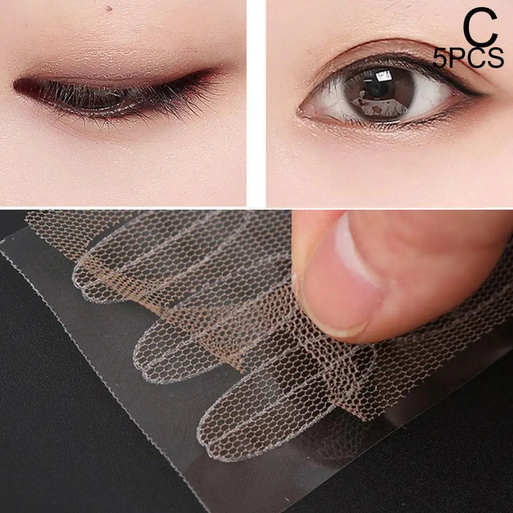 Clear Beige Stripe Self-adhesive Natural Eye Tape Makeup Tool Invisible Double Fold Eyelid Lace Paste Eyelid Tape Sticker