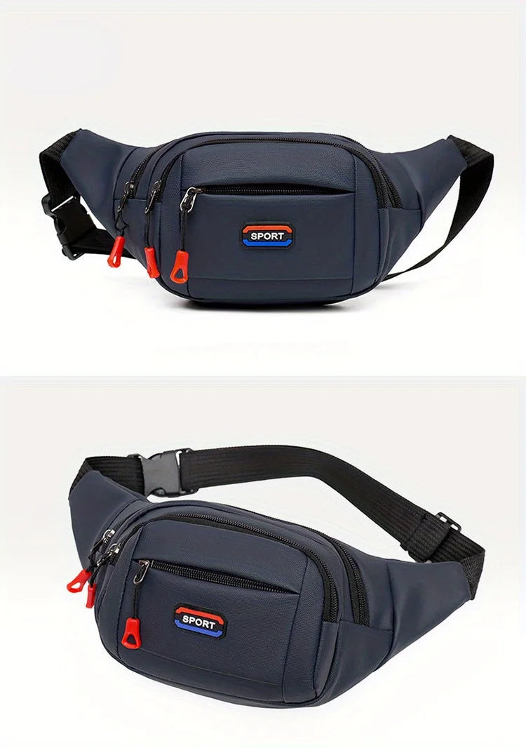 Men's Outdoor Sports Waist Bag, Mountaineering & Running Chest Bag, Waterproof Multifunctional Crossbody Bag