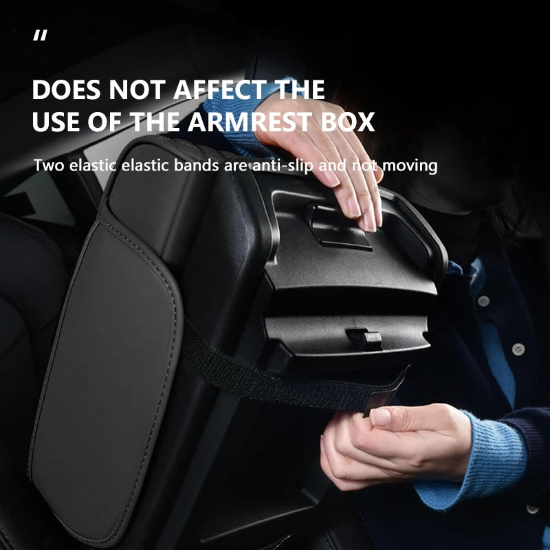BLALION Car Armrest Box Thicken Height Pad Arm Rest Cushion with Tissue Box Cup Holder Memory Cotton Elbow Support Height Pad