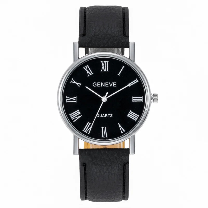 【Ready Stock】Kegllect Simple Roman Numerals Men Watch Casual Belt Men Quartz Watches