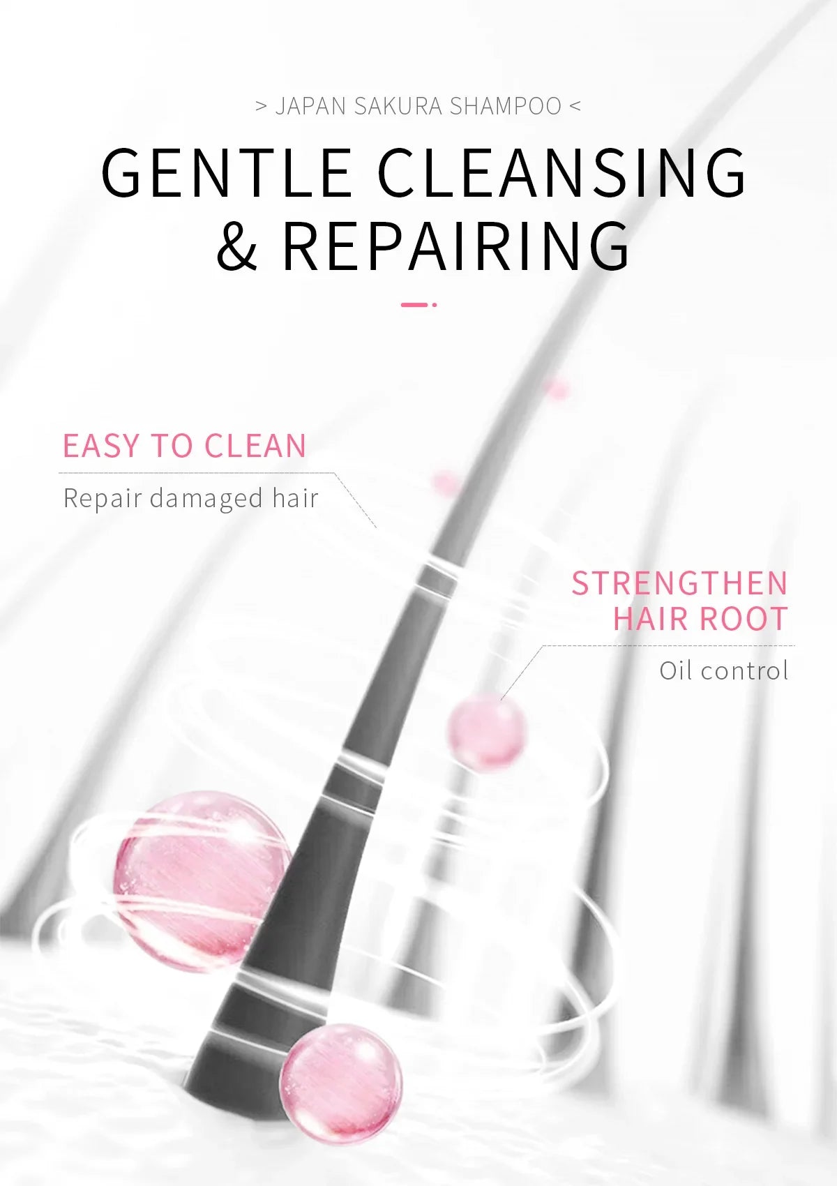 LAIKOU Sakura Shampoo Hair Conditioner Repair Damaged Moisturizing Nourishing Anti Dandruff Oil Control Shampoos Cleansing Care