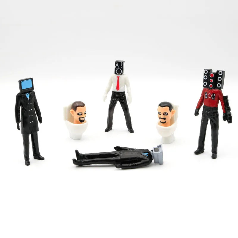 Skibidi Toilet Man Camera Man Figure TV Man Speaker Man Model Cameraman Action Figures Decorations PVC Doll Toy Collectible