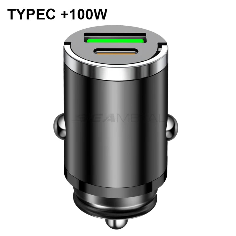 BLALION 100W Dual Ports USB Car Charger Lighter Fast Charging Car Phone Charger Adapter for iPhone 13 12 Xiaomi Huawei Samsung