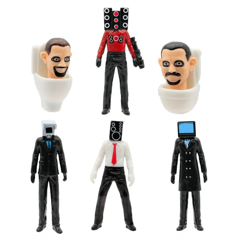 Skibidi Toilet Man Camera Man Figure TV Man Speaker Man Model Cameraman Action Figures Decorations PVC Doll Toy Collectible