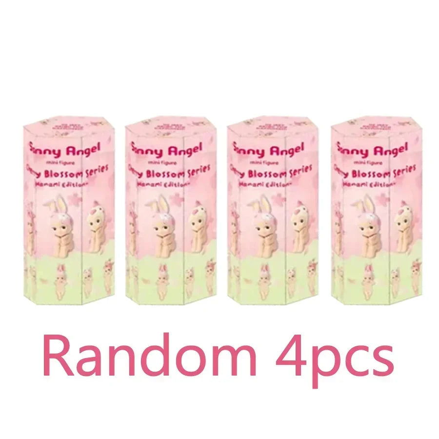 Angel Cherry Blossom Series Pink Erect Blind Box Mystery Box Mini Figure Dolls Car Phone Decoration Model Festival Gifts
