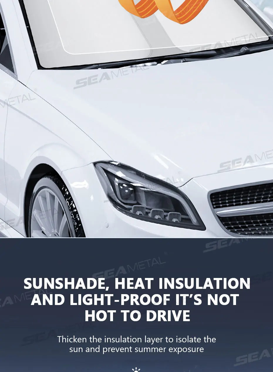 BLALION Car Windshield Sun Shade Blocks UV Ray Reflector Auto Window Sun Shade Visor Shield Cover Protector Foldable Parasol