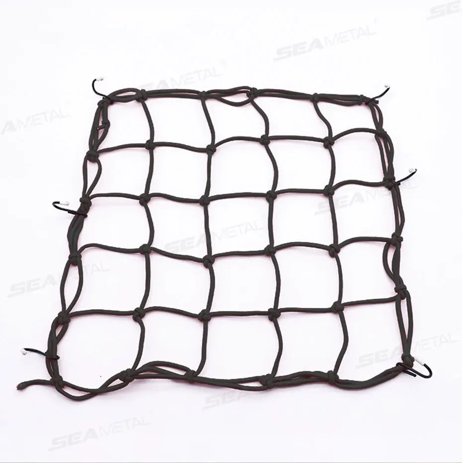 BLALION Motorcycle Luggage Net Bike 6 Hooks Hold Down Fuel Tank Luggage Mesh Web Styling High Quality Moto Adjustable Cargo Net