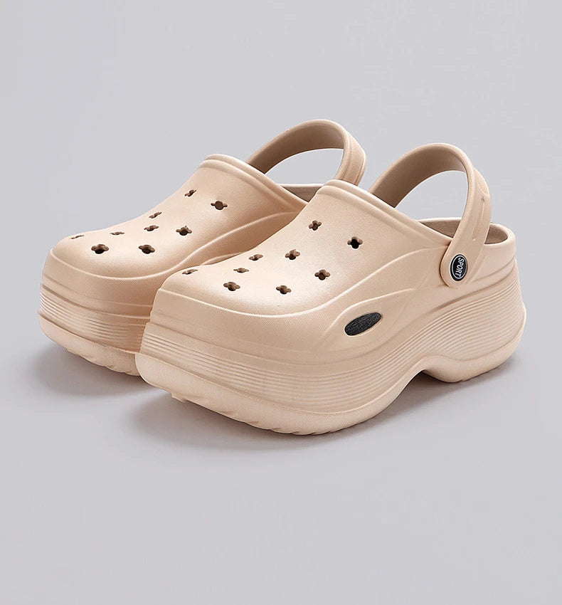 Chunky Platform Clogs Sandals for Women 2024 Summer Non-Slip Beach Slippers Woman Thick Bottom Eva Wedges Sandles Garden Shoes
