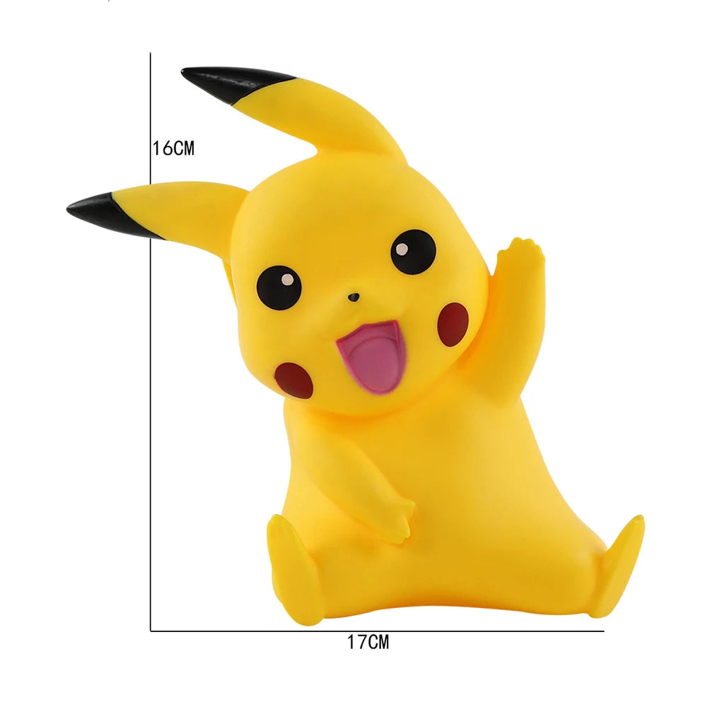 16cm Pokemon Anime Figure Toys Cubone Pikachu Squirtle PVC Action Figure Game Statue Model Kids Toys Doll Desk Decorations Gifts