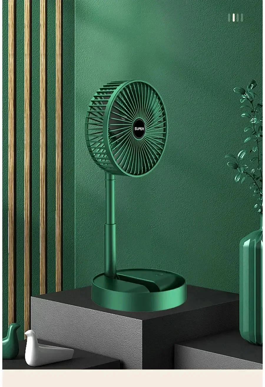 Mini Fan Desktop Foldable Retractable Portable Mini Fan rechargeable USB Home Low Noise High Duration Standby Mini Ceiling Fan