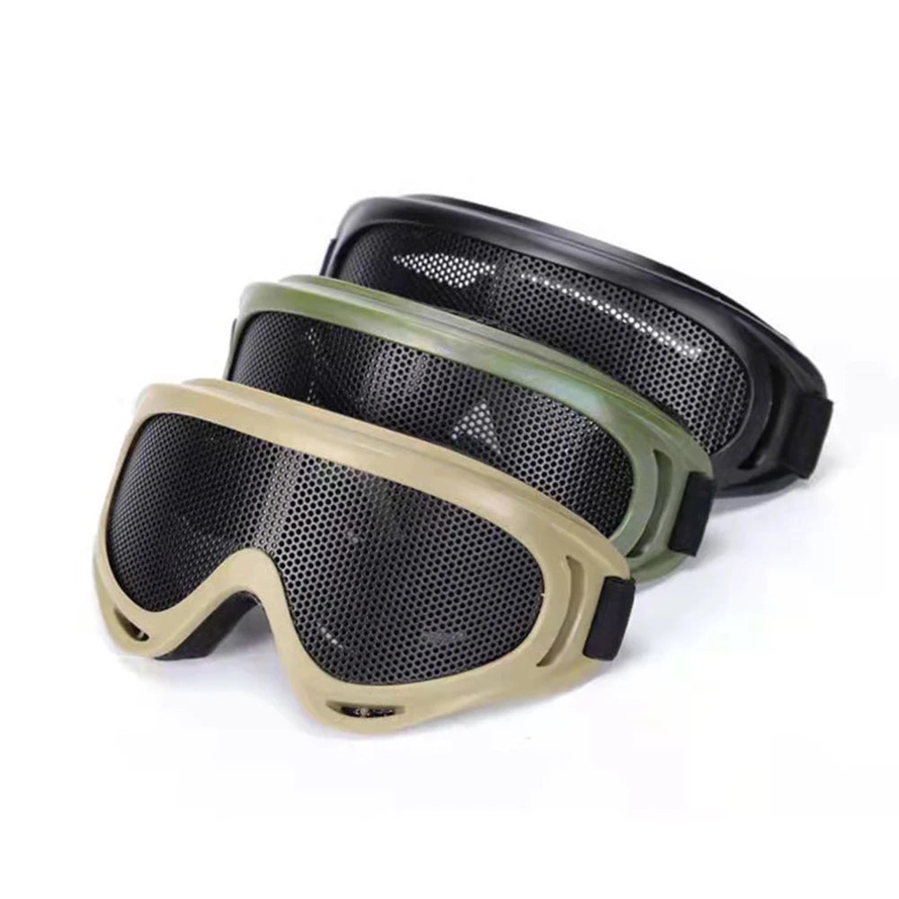 Outdoors Hunting Airsoft Goggles Tactical Paintball Shock Resistance Eyes Protecting Outdoor Sports Metal Mesh Glasses Goggle