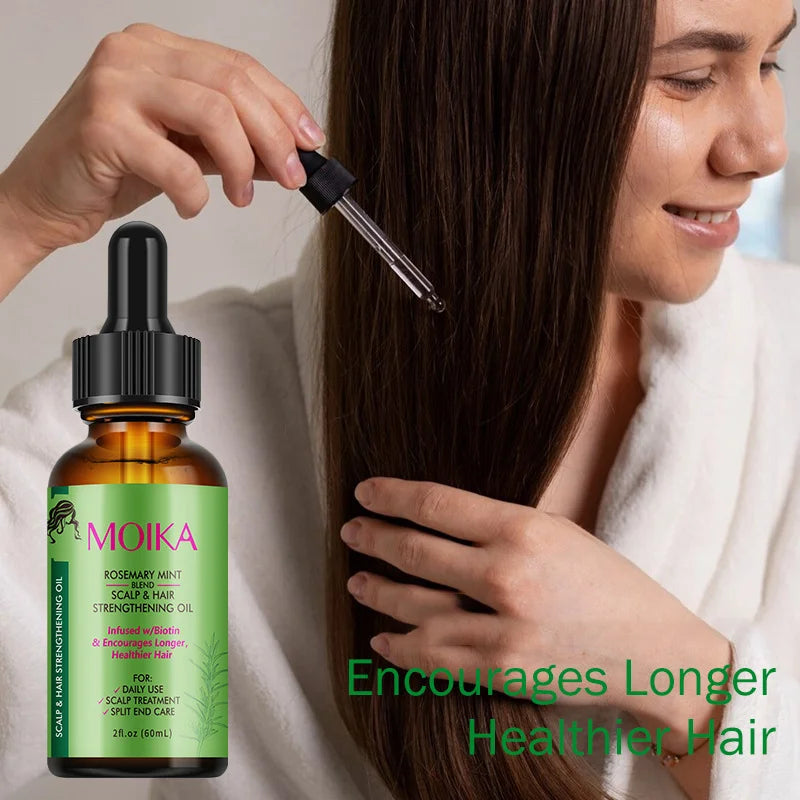 Rosemary Peppermint Hair Care Essential Oil, Prevents Dry and Split Hair, Gently Nourishes Hair Care Essential Oil