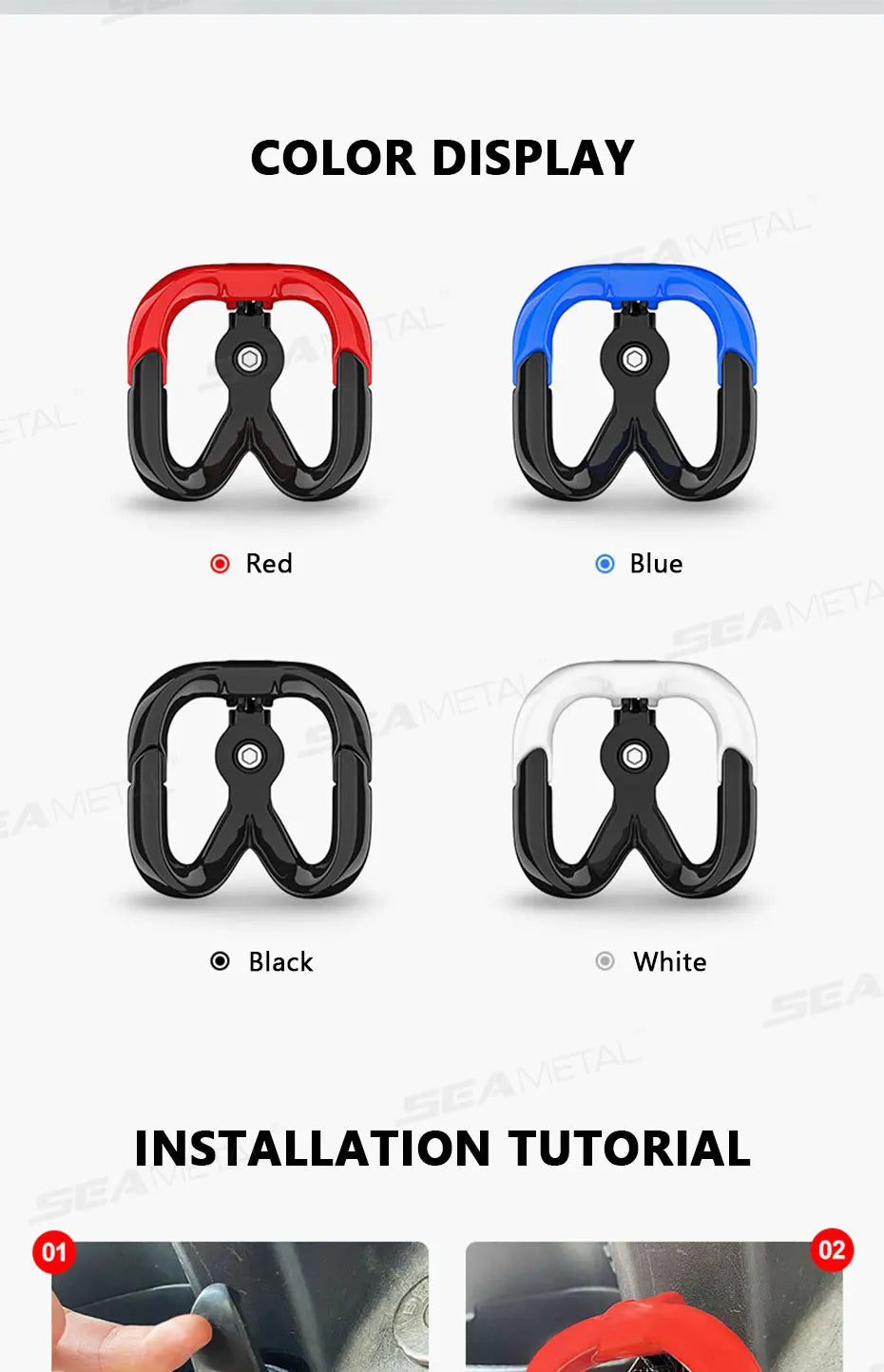 BLALION Motorcycle Helment Hook Holder Hand Bag Double Hook Luggage Shopping Bag Hangers Aluminum Alloy Motorcycle Accessories