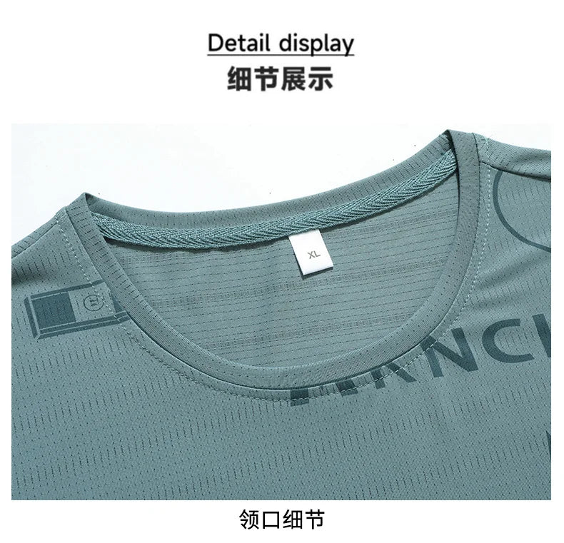 NASA GISS short sleeved t-shirt for men with round neck, fashionable and casual ice silk T-shirt for men with loose fitting, fas