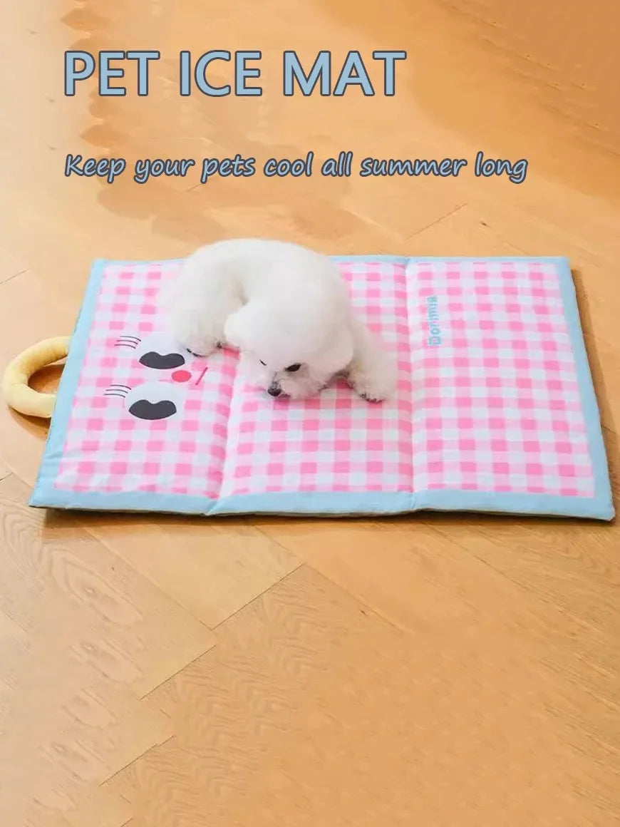 Pet Summer Cooling Bed Mat for Dogs Sofa Medium Dog Pets Products Small Breeds Supplies Baskets Cats Large Big Beds Accessories