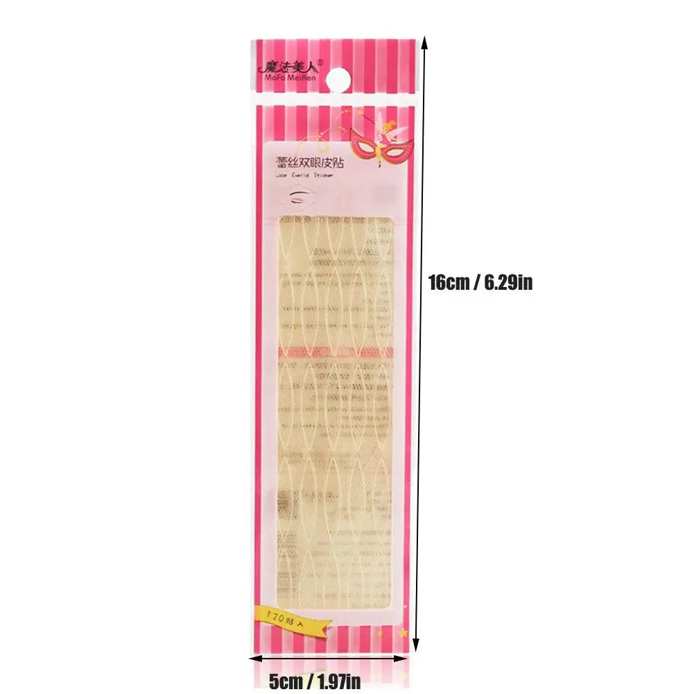 Clear Beige Stripe Self-adhesive Natural Eye Tape Makeup Tool Invisible Double Fold Eyelid Lace Paste Eyelid Tape Sticker