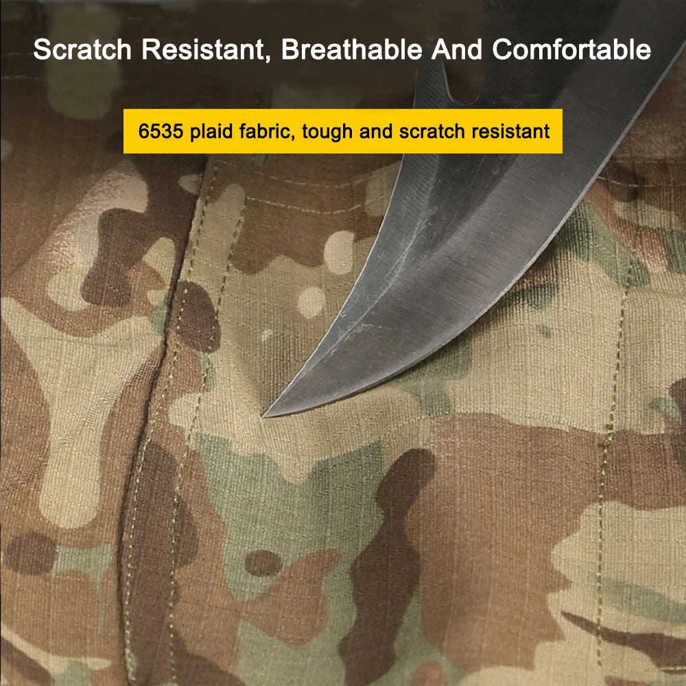 Men Combat Camo Cargo Pants Outdoor Tactical Training Trousers Camouflage Multicam Trekking Hunting Clothes