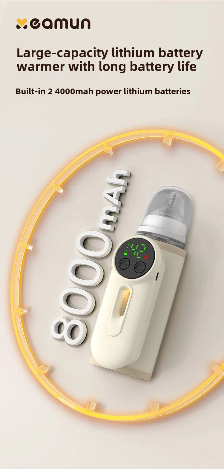 bottle insulation cover neutral constant temperature warm milk cover wireless heating portable battery storage milk warmer