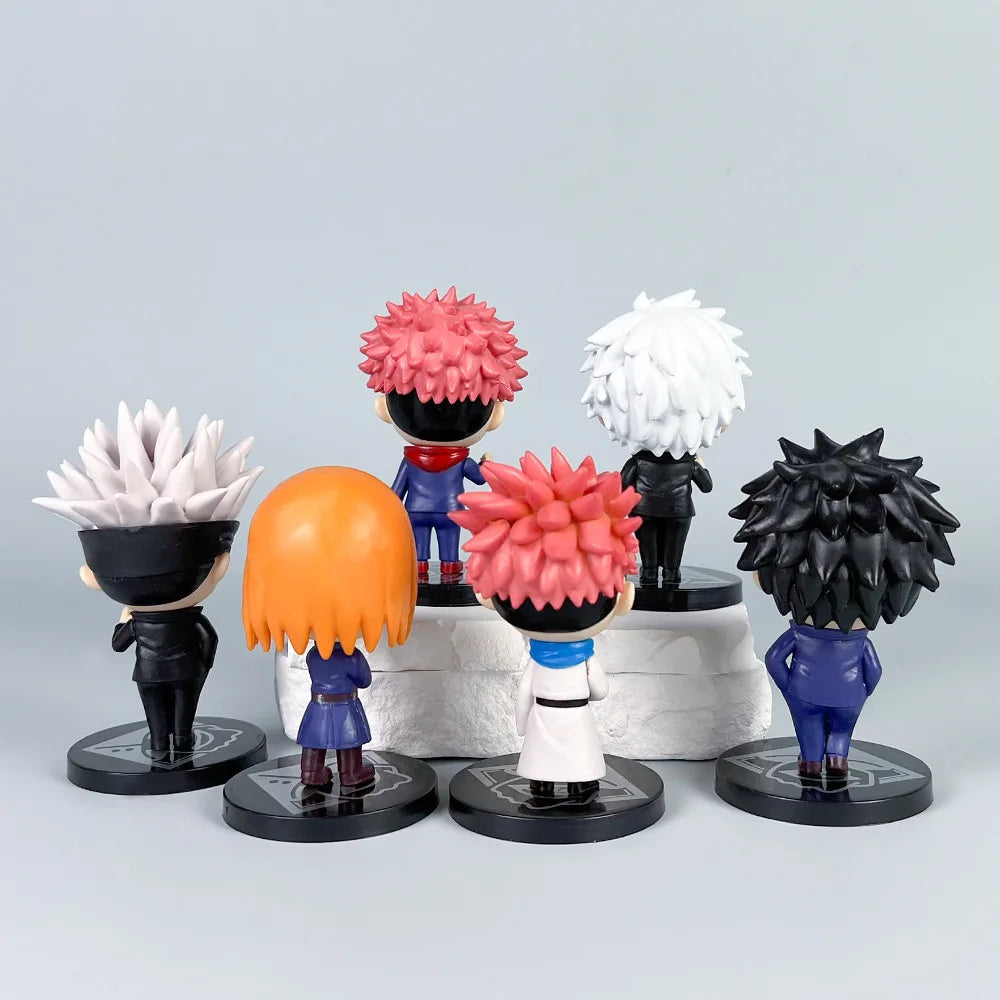 6Pcs/set Jujutsu Kaisen Anime Figure Gojo Satoru Yuji Itadori Figure Doll Toys Action Figure Yuji Itadori Fushiguro Model Toy