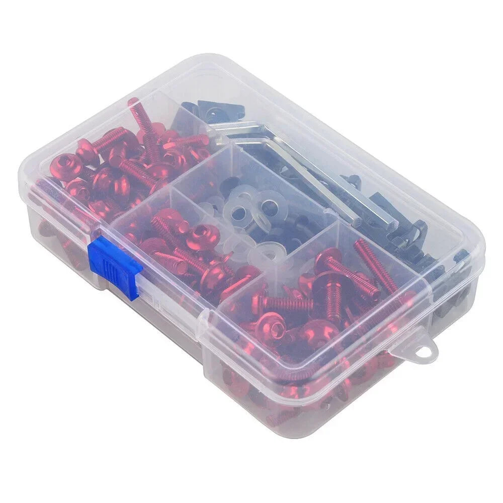 177pcs Motorcycle Windshield Screw Fairing Bolt Kit Car Body Decoration