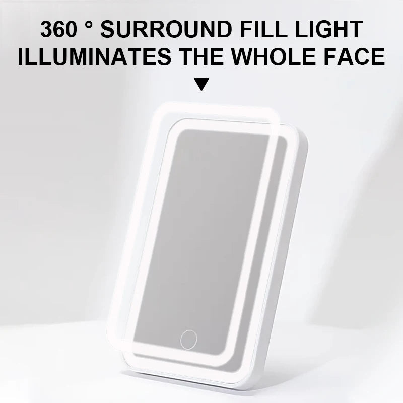 BLALION Car Sun Visor Makeup Mirror Rechargeable Touch Sensor Cosmetic Mirror Large Screen Fill Light Car Vanity Interior Mirror