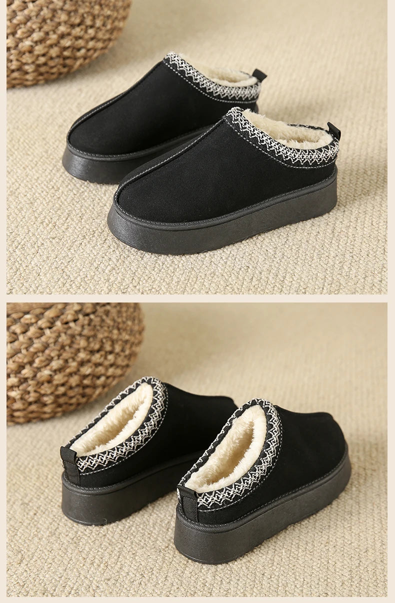 Winter Womens Slippers Fur Winter Warm Home Girls Slippers Women Man Casual Luxury Faux Suede Plush Shoes Thicken Indoor