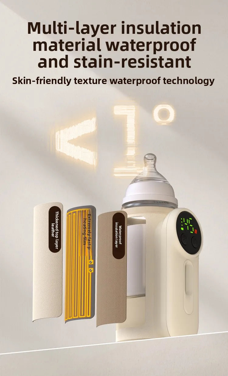 bottle insulation cover neutral constant temperature warm milk cover wireless heating portable battery storage milk warmer