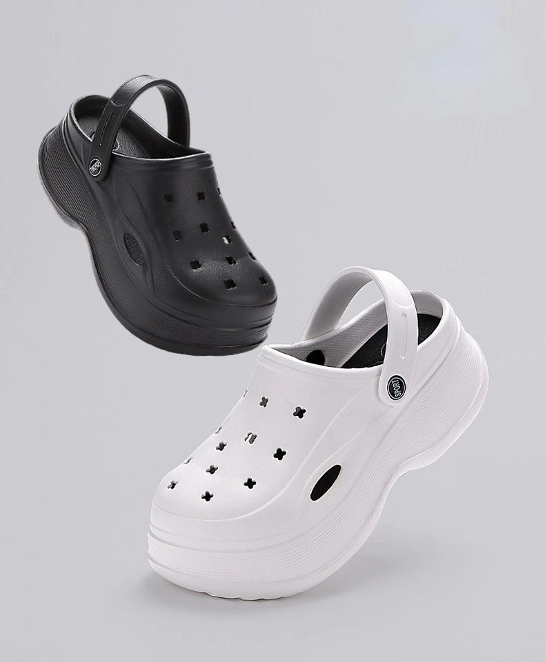 Chunky Platform Clogs Sandals for Women 2024 Summer Non-Slip Beach Slippers Woman Thick Bottom Eva Wedges Sandles Garden Shoes