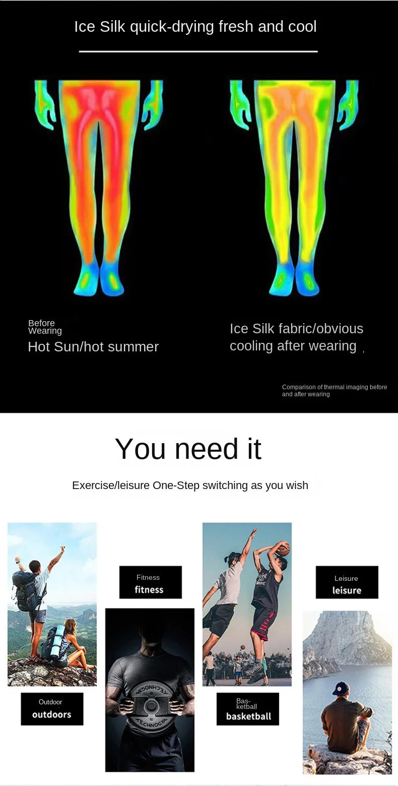 【 S-5XL 】 NASA GISS Sports Three Piece Pants Summer Popular Anti glare Double layered Sports Shorts for Men and Women Couples Ru