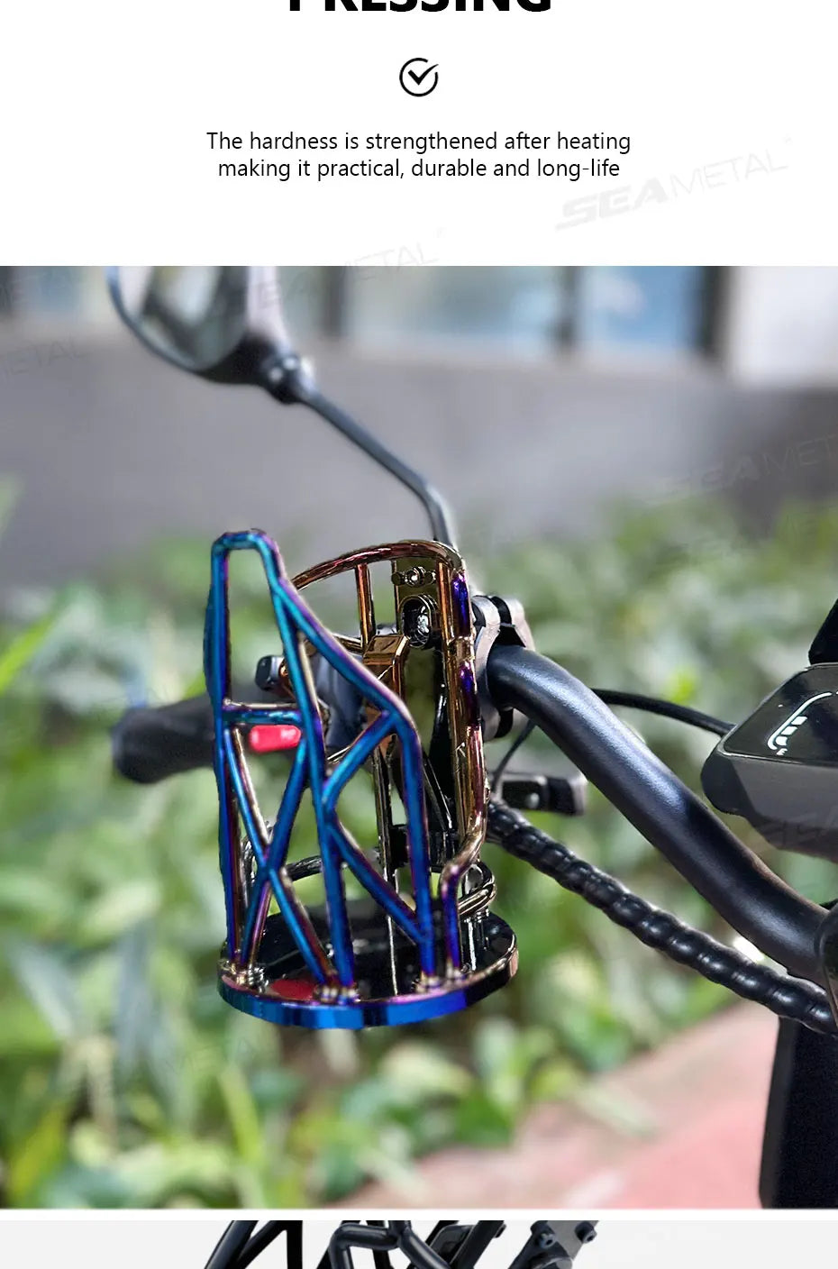 BLALION Motorcycle Universal Drink Holder Bike Water Cup Bottle Holder Handlebar Bottle Holder ABS Water Bottle Cage Accessory