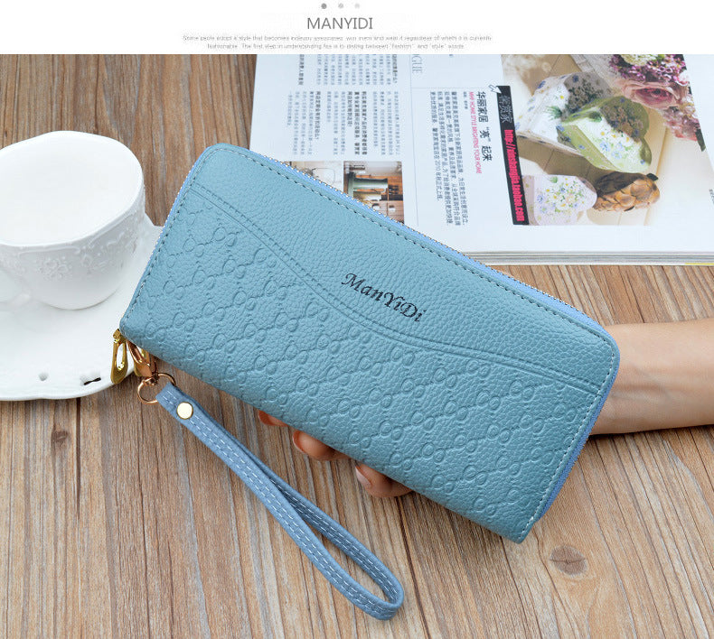 New Long Women's Wallet Female Purses Tassel Coin Purse Card Holder Wallets Double Zipper Pu Leather Clutch Phone Bag