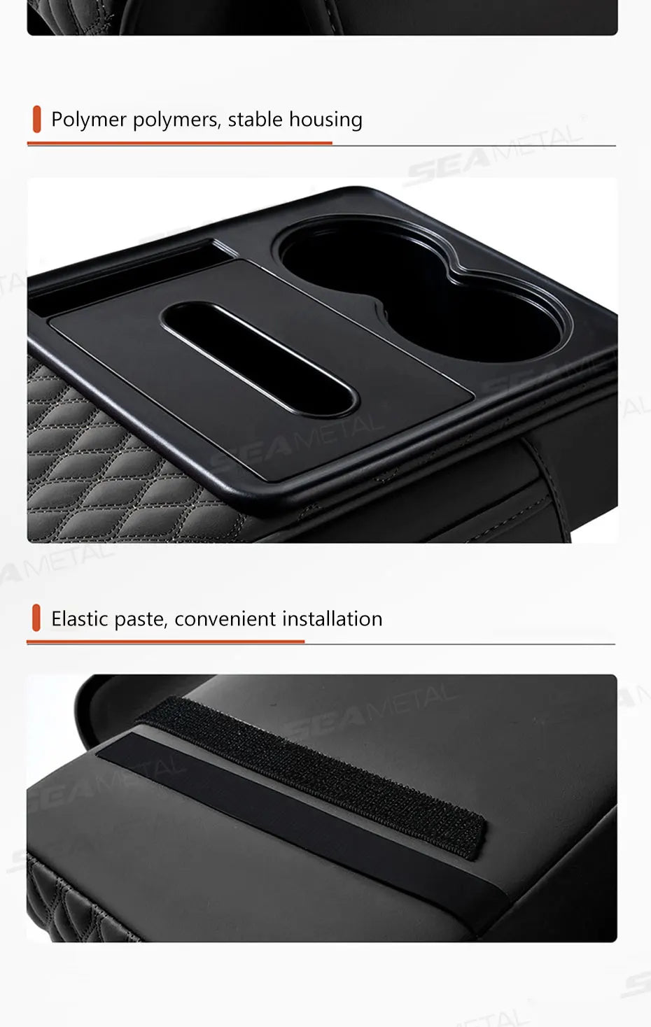 BLALION Car Armrest Box Thicken Height Pad Arm Rest Cushion with Tissue Box Cup Holder Memory Cotton Elbow Support Height Pad