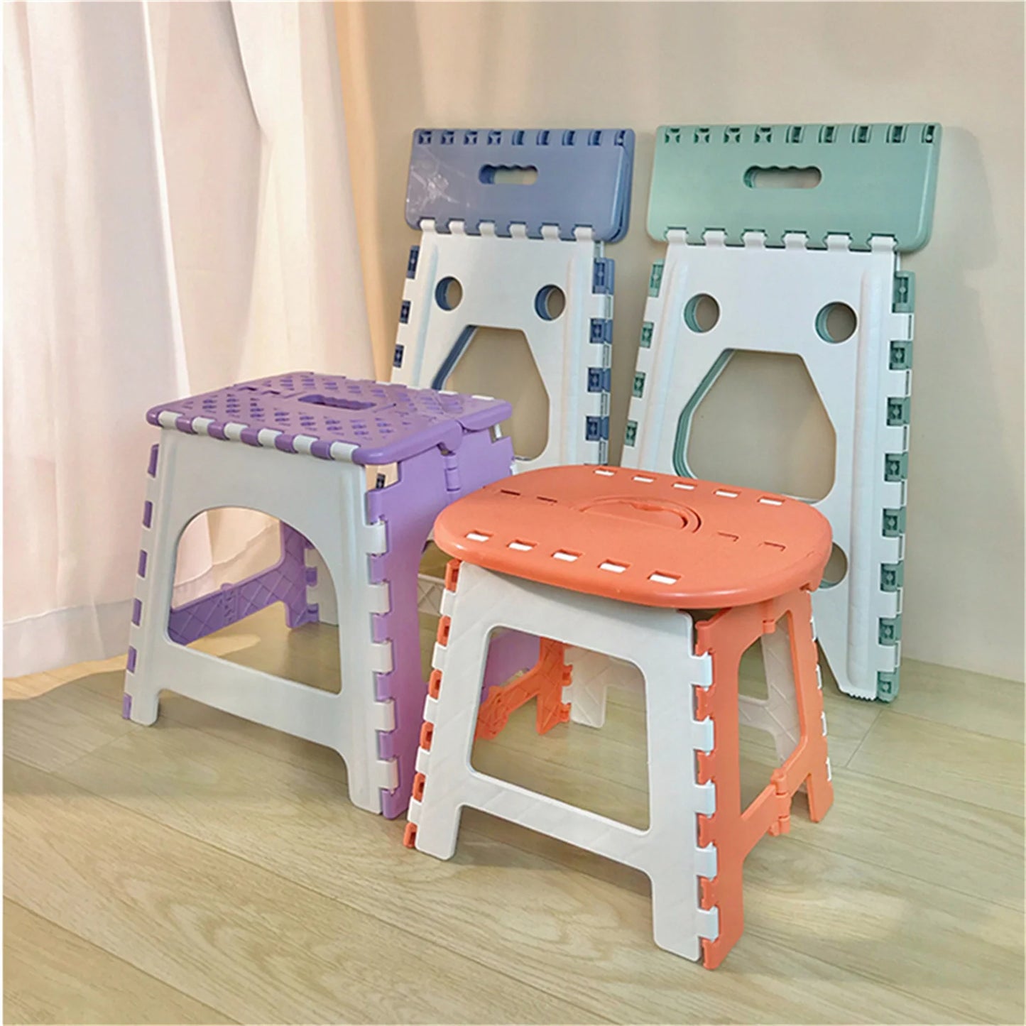 Foldable Stool Portable Outdoor Fishing Stool Creative Stall Plastic Small Bench Hand Showing Camp Folding Bench