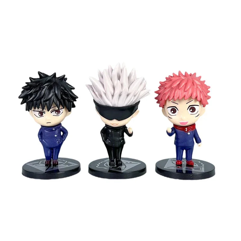 6Pcs/set Jujutsu Kaisen Anime Figure Gojo Satoru Yuji Itadori Figure Doll Toys Action Figure Yuji Itadori Fushiguro Model Toy