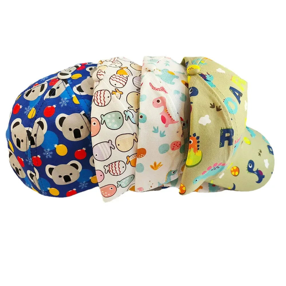 New Cartoon Summer Baby Sun Hat Kids Visor Cap for Boys Girls Travel Baby Baseball Cap Children Beach Sun Cap Accessories