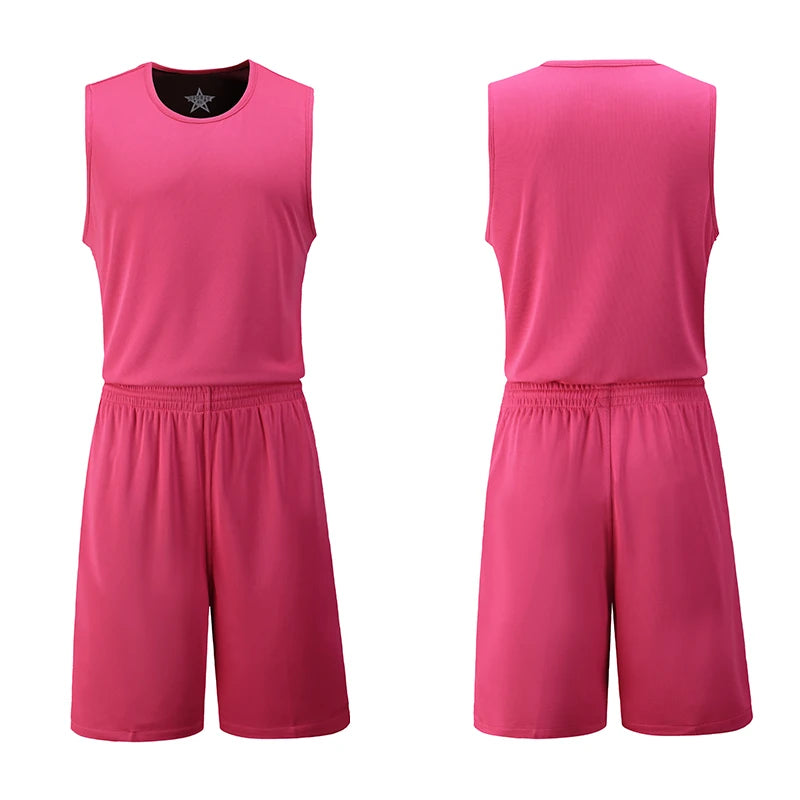 NASA GISS Double sided Basketball Suit Ice Silk Sports Set Men's Summer Quick Drying Men's Running and Fitness Sleeveless T-shir