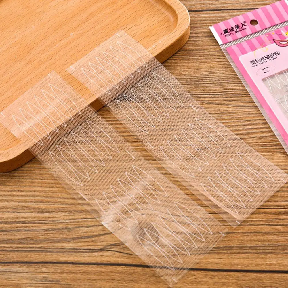 Clear Beige Stripe Self-adhesive Natural Eye Tape Makeup Tool Invisible Double Fold Eyelid Lace Paste Eyelid Tape Sticker