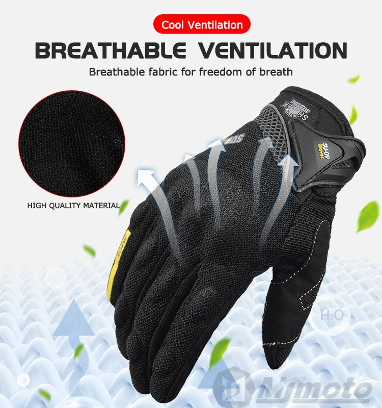 SUOMY Summer Motorcycle Gloves Men Women Touch Function Motorbike Racing Glove Full Finger Guantes Moto Biker Cycling Gloves
