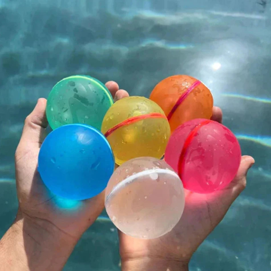 Reusable Water Balloons Magnetic Quick Fill Water Balloon Refillable Self Sealing Water Bomb Splash Balls for Kids Swimming Pool