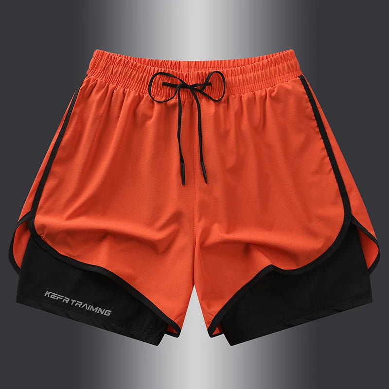 【 S-5XL 】 NASA GISS Sports Three Piece Pants Summer Popular Anti glare Double layered Sports Shorts for Men and Women Couples Ru