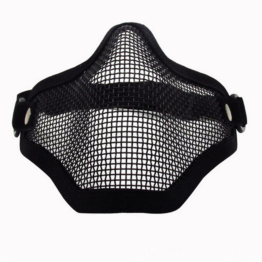 Tactical Airsoft Mask Outdoor Hunting Metal Wire Mesh Protective Mask BB Gun Shooting Paintball Accessories
