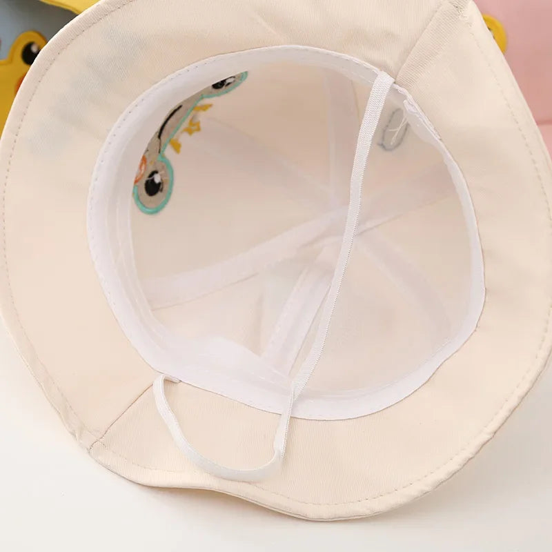 Baby Boy Sun Hat Kids Summer Fisherman's Hat Baby Girls Sun Cap Cute Bear Cartoon Frog Children Bucket Hat